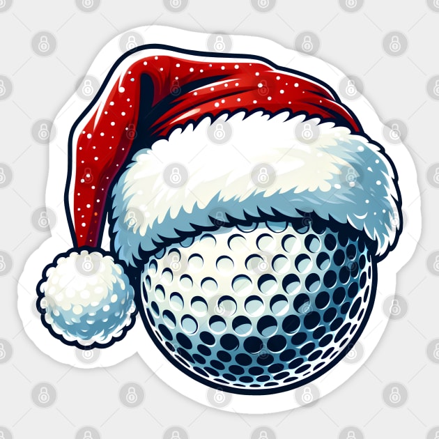 Christmas Golf Ball Golfing Golfer Gift Sticker by E